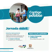 Jornada Móvil en Centro Comercial La Pasarela - Facturación y asesoría en impuestos y multas de tránsito