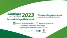 Segunda Rendición de cuentas Seguridad y Justicia 2023