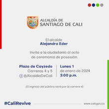 Posesión de Alejandro Éder como Alcalde de Cali