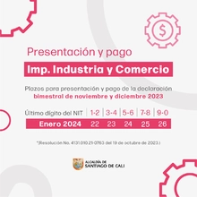ICA - Plazo para la presentación y pago declaración bimestral