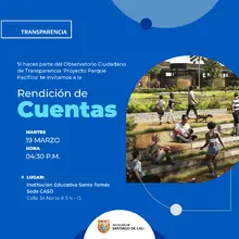 Rendición de Cuentas - Proyecto Parque Pacífico