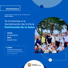 Te invitamos a la Socialización de la Ruta Patrimonial de la Salsa