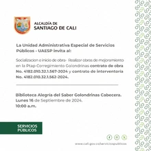 Socialización e inicio de obra  - Corregimiento Golondrinas