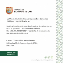 Socialización e inicio de obra  - Vereda La Paz