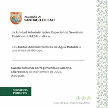 Mesas de diálogo con JAAA sector rural ladera de Cali