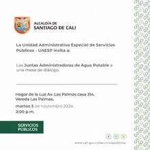 Mesas de diálogo con JAAA sector rural ladera de Cali