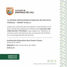 Foro inicial de Auditorías Visibles - Acuapeón, Pance
