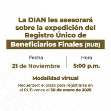 La Dian asesora sobre la expedición del registro  único (RUB)