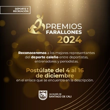 Inscrípciones a los Premios Farallones de Cali 2024