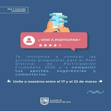 Plan de Participación de la Secretaría de Paz y Cultura Ciudadana 2025