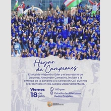 Entrega de la Bandera a la Selección Cali