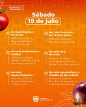 Mercados campesinos sábado 19 de julio