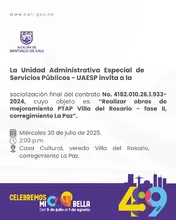 Socialización final contrato #933-2024 en el corregimiento La Paz