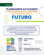  Taller de Formulación Participativa en el marco del proceso de Revisión y Ajuste del Plan de Ordenamiento Territorial