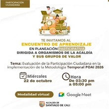 Encuentro de aprendizaje en planeación participativa