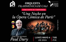 Concierto de Temporada - Orquesta Filarmónica de Cali  “Una noche en la ópera cómica de Paris”