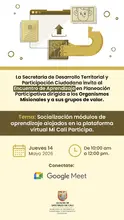  Encuentro de Aprendizaje en Planeación Participativa