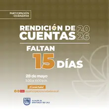 Faltan 15 días para la rendición de cuentas. 