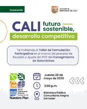Te invitamos al Taller de Formulación Participativa en el marco del proceso de Revisión y Ajuste del POT del Corregimiento de Golondrinas