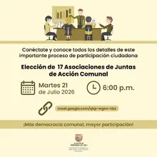 Elección de 17 Asociaciones de juntas de acción comunal 