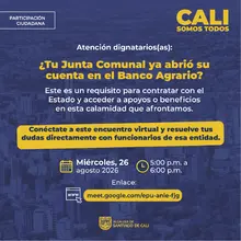 junta comunal abrio su cuenta en el banco agrario