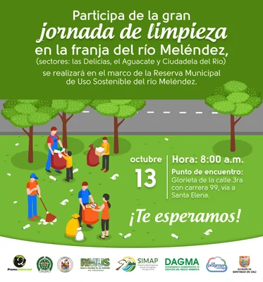 Jornada de limpieza franja de río Meléndez