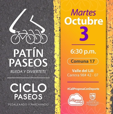 Patín y Ciclo Paseos Comuna 17