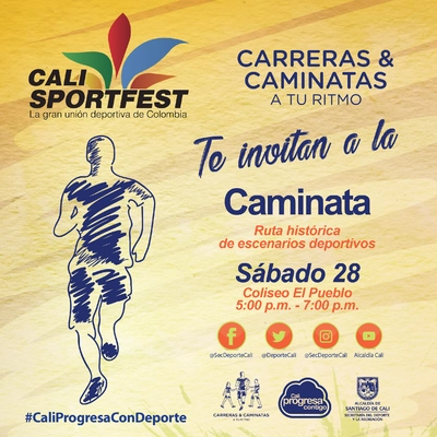 CaliSportFest Caminata Ruta histórica de escenarios deportivos