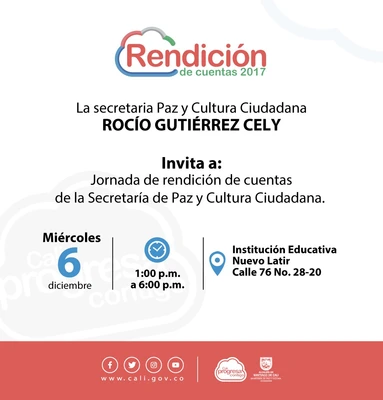 Rendición de cuentas de la Secretaría de Paz y Cultura Ciudadana
