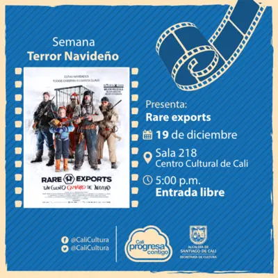 Semana Terror Navideño Película: Rare Exports de Jalmari Helander Año: 2010 - Martes, diciembre 19 de 201705:00 p.m -Sala 218 – Centro Cultural de Cali