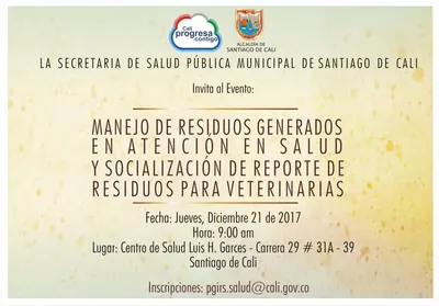 Manejo de Residuos Generados en Atención en Salud y Socialización de Reporte de Residuos para Veterinarias.