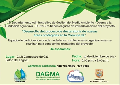 Declaratoria de nuevas áreas protegidas comuna 22