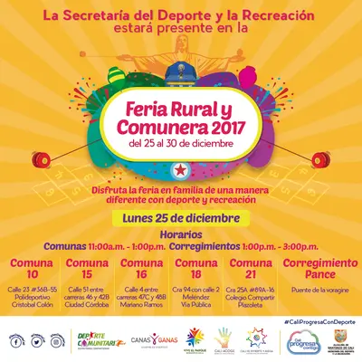 Feria Rural y Comunera 2017 Disfruta la feria en familia de una manera diferente con deporte y recreación