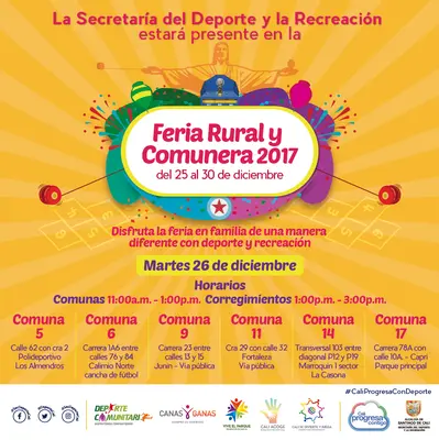 Feria Rural y Comunera 2017 Disfruta la feria en familia de una manera diferente con deporte y recreación
