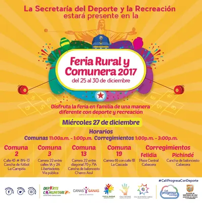 Feria Rural y Comunera 2017 Disfruta la feria en familia de una manera diferente con deporte y recreación