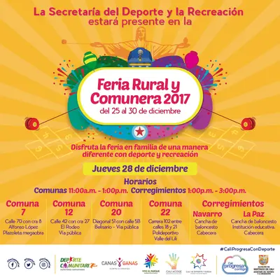 Feria Rural y Comunera 2017 Disfruta la feria en familia de una manera diferente con deporte y recreación