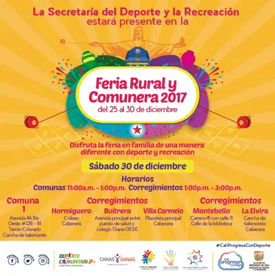 Feria Rural y Comunera 2017 Disfruta la feria en familia de una manera diferente con deporte y recreación