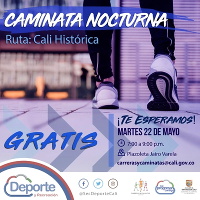 Caminata nocturna ruta Cali Histórica