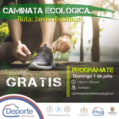 Caminata ecológica ruta Jardín botánico