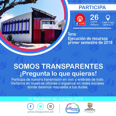 Somos Transparentes - Ejecución de recursos primer semestre de 2018