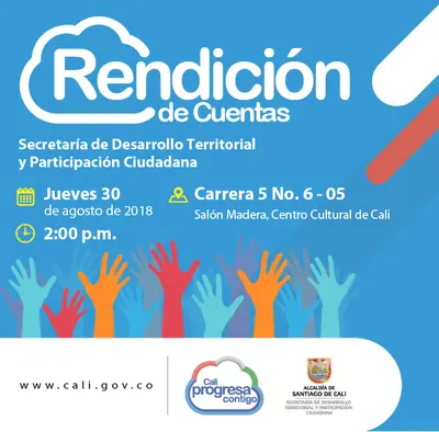 Rendición de cuentas Secretaría de Desarrollo Territorial y Participación Ciudadana