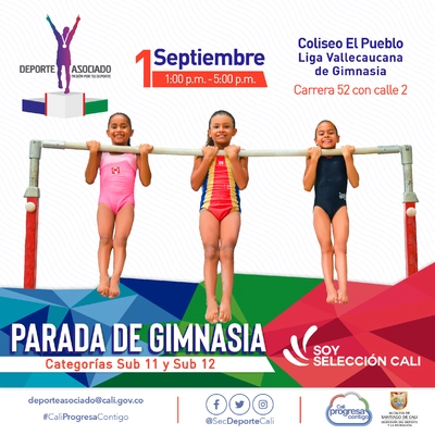 Parada de gimnasia categorías sub 11 y sub 12