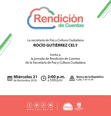 Rendición de cuentas de la Secretaría de Paz y Cultura Ciudadana