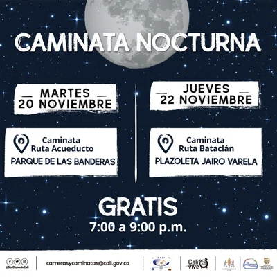 Caminata nocturna ruta Bataclán