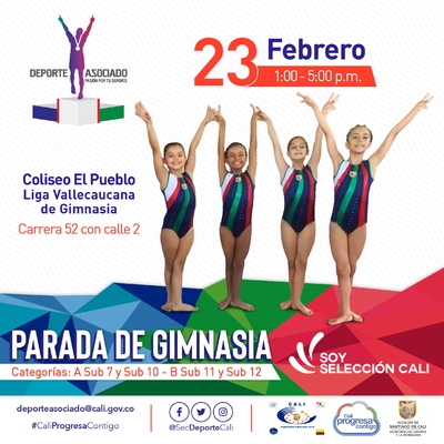 Parada de gimnasia categorías  A sub 7 y sub 10 - B sub 11 y sub 12