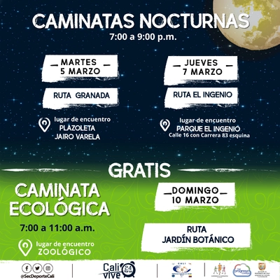 Caminata nocturna ruta El Ingenio