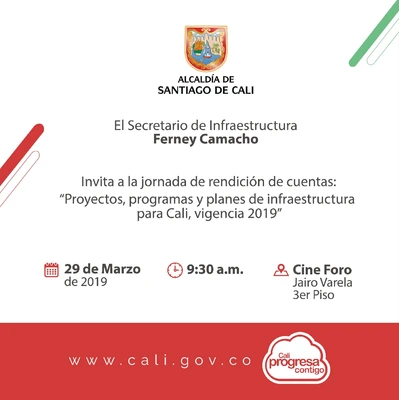 Rendición de cuentas Secretaria de Infraestructura