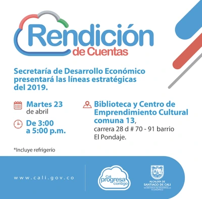 Rendición de cuentas de la Secretaría de Desarrollo Económico