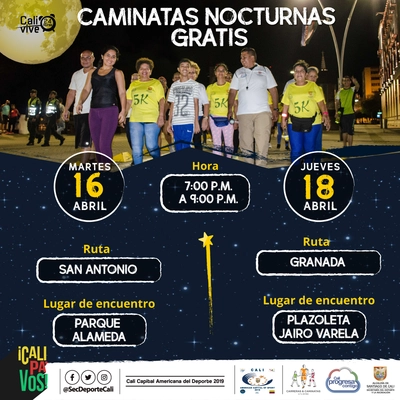 Caminata nocturna ruta Granada