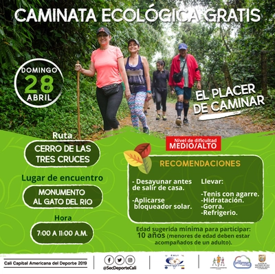 Caminata ecológica ruta Cerro de Tres Cruces